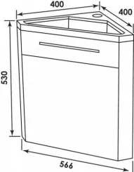 Meuble lave-mains d'angle blanc cuzco