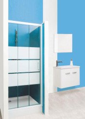 Paroi de douche 3 volets coulissants AUMEA 80 cm