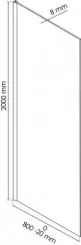 Paroi de douche fixe SCUDO 80cm