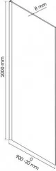 Paroi de douche fixe SCUDO 90cm