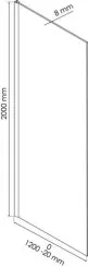 Paroi de douche fixe SCUDO 120cm