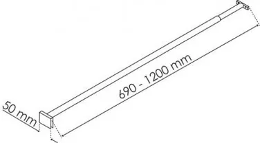 Barre murale simple de fixation écran de douche
