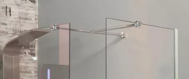 Barre de retour murale pour fixation écran de douche