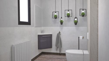 Meuble lave-mains d'angle anthracite cuzco