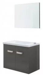 Meuble lave-mains de face anthracite goia