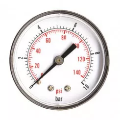 Manomètre sec 0 à 10 bars à raccordement axial ø63 - M8/13