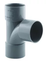 Té pied de biche PVC 87°30 triple femelle ø40