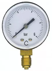 Manomètre sec 0 à 10 bars à raccordement radial ø63 - M8/13