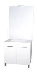 Meuble NEW YORK sur pieds 80cm blanc