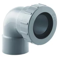 Coude PVC 87°30 double femelle ø40 avec joint 