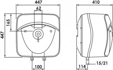 Chauffe eau électrique blindé sur évier ANDRIS LUX 30 litres - ARISTON