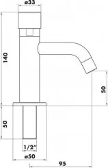 Robinet de lavabo temporisé chromé 