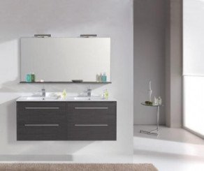Miroir bandeau gris DUBAI - BATHROOM THERAPY