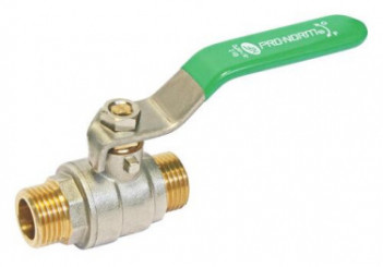 Vanne à sphère NF double mâle 26/34 à manette plate