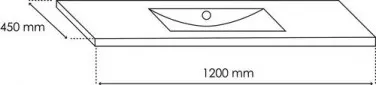 Plan vasque double céramique 120cm