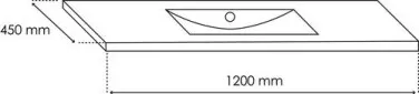 Plan vasque double céramique 120cm
