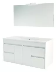 Meuble à suspendre 100cm lumpur miroir suspendu