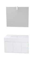 Meuble à suspendre 80cm lumpur miroir suspendu
