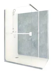 Douche ELMER thermostatique 120x90cm - Marbre