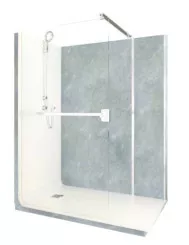 Douche ELMER thermostatique 140x80cm - Marbre