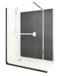 Douche ELMER thermostatique 150x90cm - Charbon