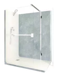 Douche ELMER thermostatique 160x90cm - Marbre