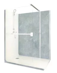 Douche ELMER thermostatique 170x80cm - Marbre