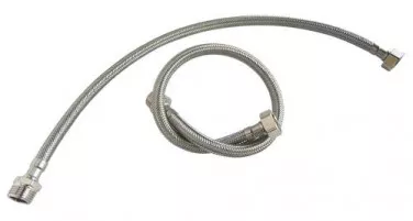 Flexible sanitaire 1 écrou tournant femelle 15/21 - 1 raccord mâle 15/21 - Longueur 300 mm - DN8