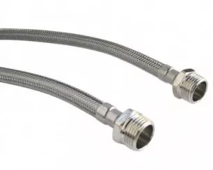 Flexible sanitaire 1 écrou tournant femelle 15/21 - 1 raccord mâle 15/21 - Longueur 300 mm - DN8