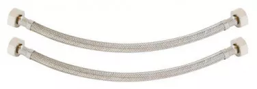 Lot de 2 flexibles sanitaire 2 écrous tournants femelle 15/21 - Longueur 500mm DN8