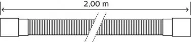 Canne de vidange MAL avec crosse 2,00m