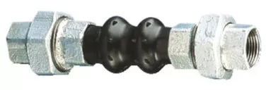 Compensateur de dilatation double soufflet à raccord union fonte DN25