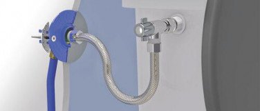 Kit FIXOPLAC WC avec robinet / Raccords coudés - PER à glissement ø12 M12/17