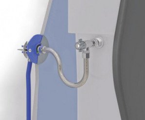 Kit FIXOPLAC WC avec robinet / Raccords coudés - PER à sertir ø12 M12/17