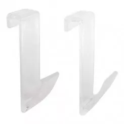Lot de 2 patères transparentes pour sèche serviettes