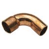Courbe cuivre à souder 90° grand rayon mâle femelle ø16 (x10)
