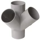 Culotte PVC 45° double équerre femelle ø100 - NICOLL