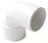 Coude PVC blanc 87°30 double femelle ø32 - NICOLL