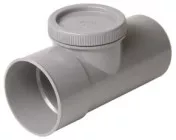 Té de visite PVC mâle femelle ø100 avec bouchon - NICOLL