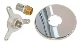 Applique d'arrosage chromée avec raccord à sertir PER ø12 F15/21