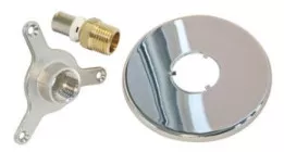 Applique d'arrosage chromée avec raccord à sertir multicouche ø16 F15/21