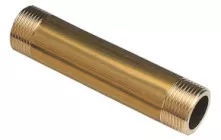Tube de rinçage laiton double mâle 110 mm pour compteur d'eau