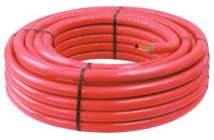 Tube PER PEX B gainé isolé rouge ø25 25m - FIXOCONNECT