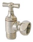 Robinet d'arrêt WC équerre monobloc nickelé