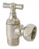 Robinet d'arrêt WC équerre monobloc nickelé
