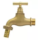 Robinet d'arrosage avec raccord au nez 15/21- 20/27 brut