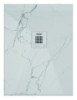 Receveur de douche résine de synthèse RECEA marbre blanc 80x100 - ELMER