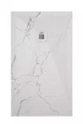 Receveur de douche résine de synthèse RECEA marbre blanc 80x120