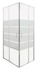Paroi de douche accès d'angle 80cm profilés chromés ERIS 2