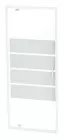 Paroi de douche porte pivotante 80cm profilés blancs ERIS 2